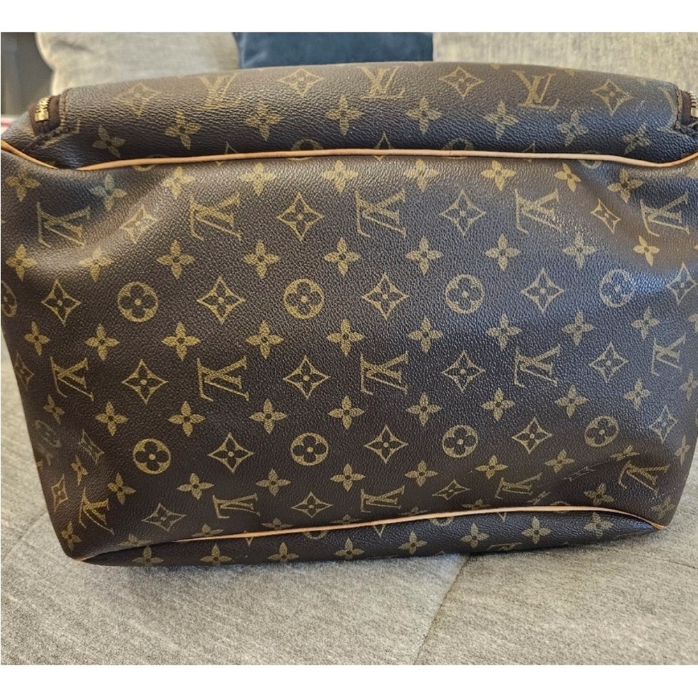 LOUIS VUITTON Evasion Vintage Leather Travel Bag Large Handbag Monogram VTG RARE - Picture 5 of 14